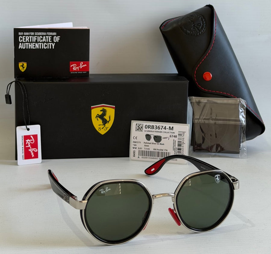 Ferrari 3703 M  plateado/verde   F007/71